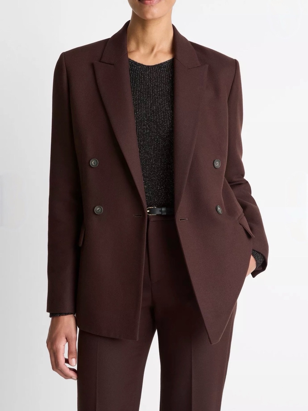Vince Womens Tailored Flare Leg Suit Pants - Brown NWT Size 4 - Picture 4 of 9
